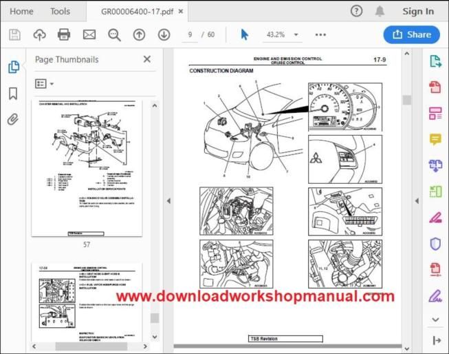 mitsubishi Space Star workshop manual